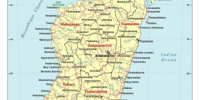 Detaljerad karta över Madagaskar