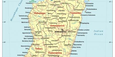 Karta över Madagaskar road