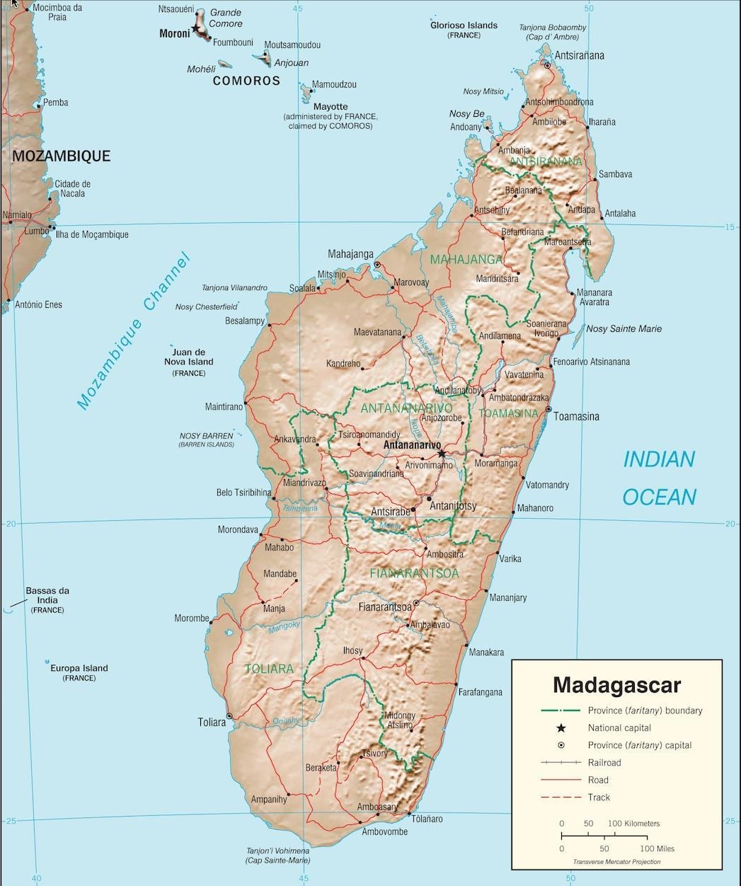 Madagaskar land karta