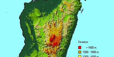 Karta över Madagaskar geografi